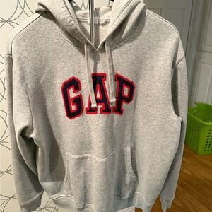 GAP Gray Hoodie with Red Logo
